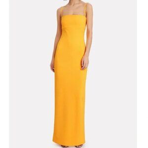 Solace London Riley Maxi Dress in Yellow, Size 4